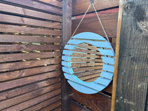 The Rotanev Slatted Pine Mirror