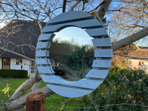 The Rotanev Slatted Pine Mirror