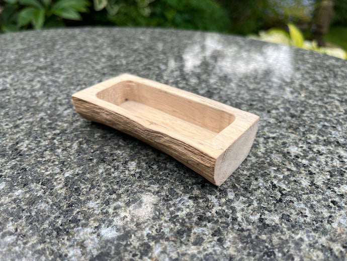 The Nihal Rustic Oak Open Topped Trinket Box