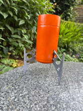 Load image into Gallery viewer, Orange Metal Retro vase