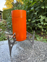 Load image into Gallery viewer, Orange Metal Retro vase