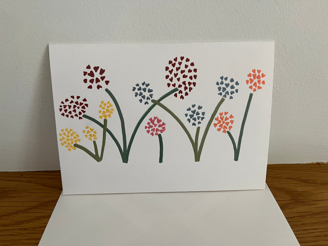 Multi Coloured Flower Greeting Card