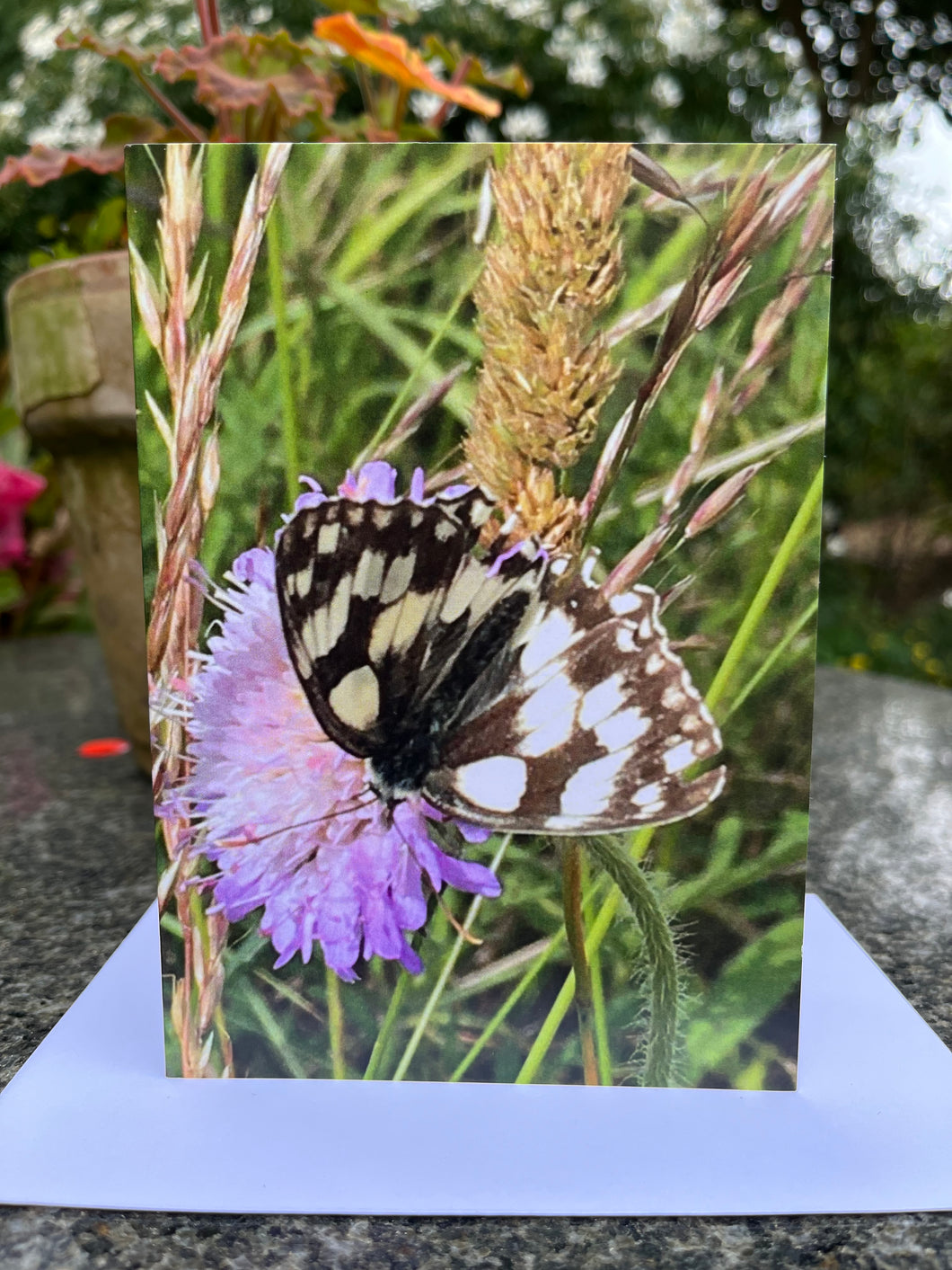 Marble White Greeting Card