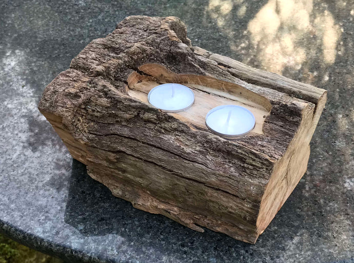 The Saiph Oak Tealight Holder