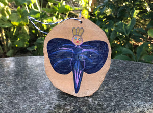 Naos Fairy Christmas Oak Wall Hanging