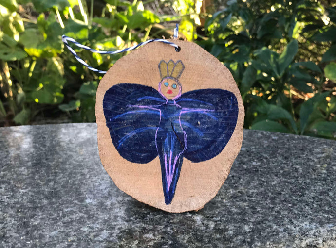 Naos Fairy Christmas Oak Wall Hanging