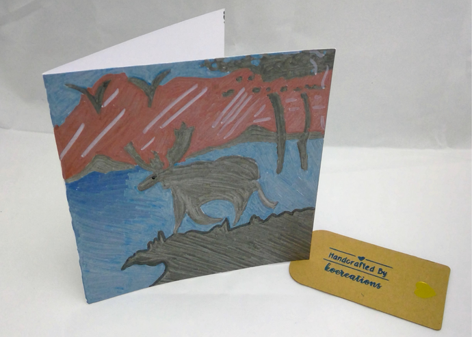 Moose design - Greeting Card
