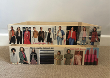 Load image into Gallery viewer, Bespoke Decoupage Wooden Storage Crate, Fashion Design