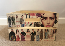 Load image into Gallery viewer, Bespoke Decoupage Wooden Storage Crate, Fashion Design