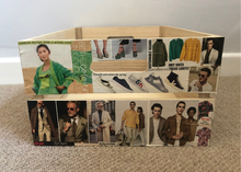 Load image into Gallery viewer, Bespoke Decoupage Wooden Storage Crate, Fashion Design