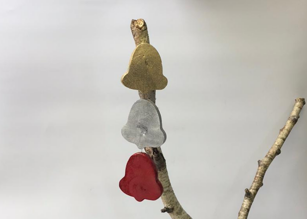 Handcrafted Hanging Oak Bells - Choose Your Colour