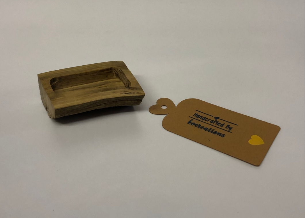 The Graffias Rustic Oak Open Top Trinket Box