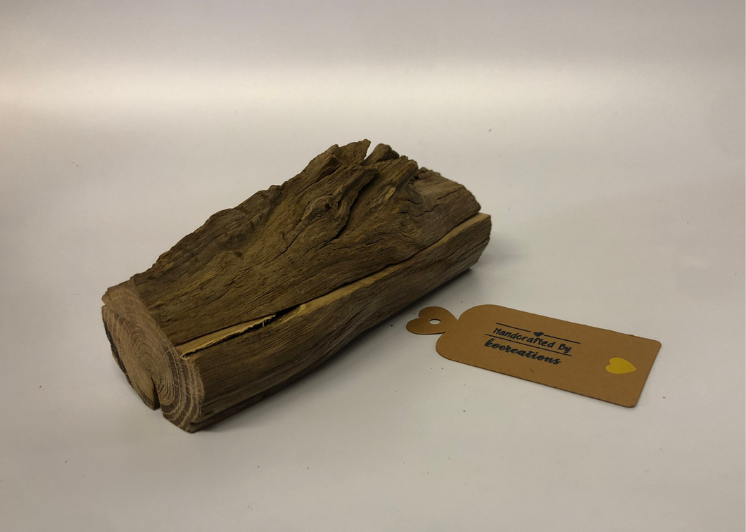 The Electra Rustic Oak Lidded Trinket Box